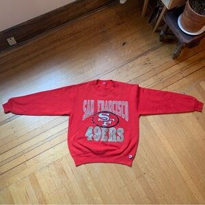 Vintage 90s Russell Athletic San Francisco 49ers Graphic Crewneck Sweatshirt